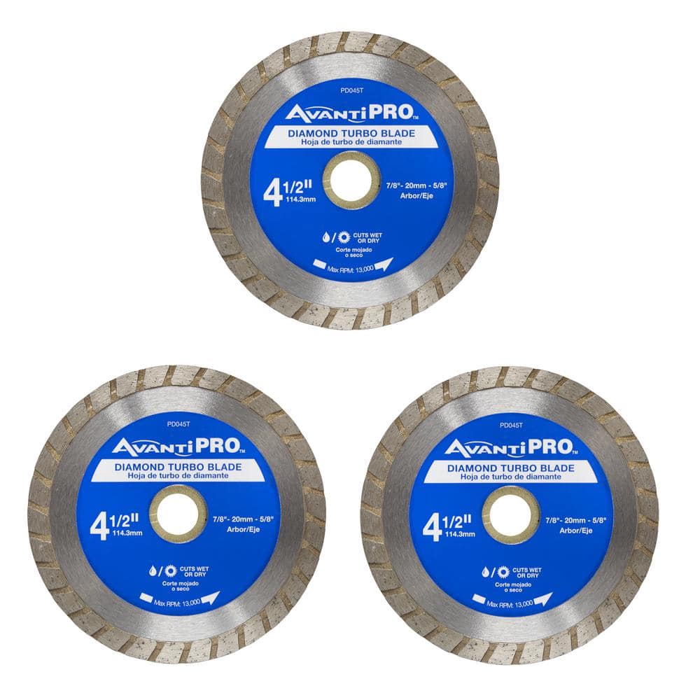 4.5 in. Turbo Diamond Blade (3-Pack)