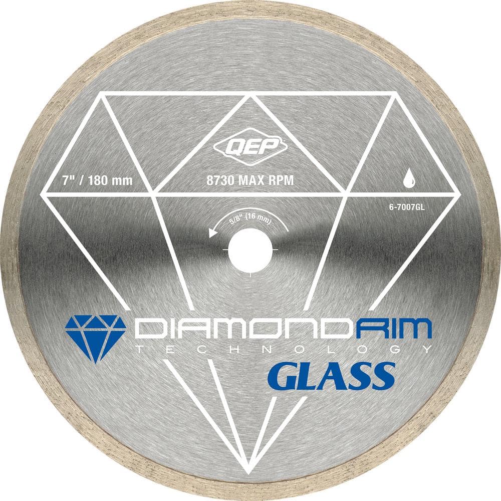 QEP 6-7007GL Continuous Rim Glass Tile Diamond Blade 7