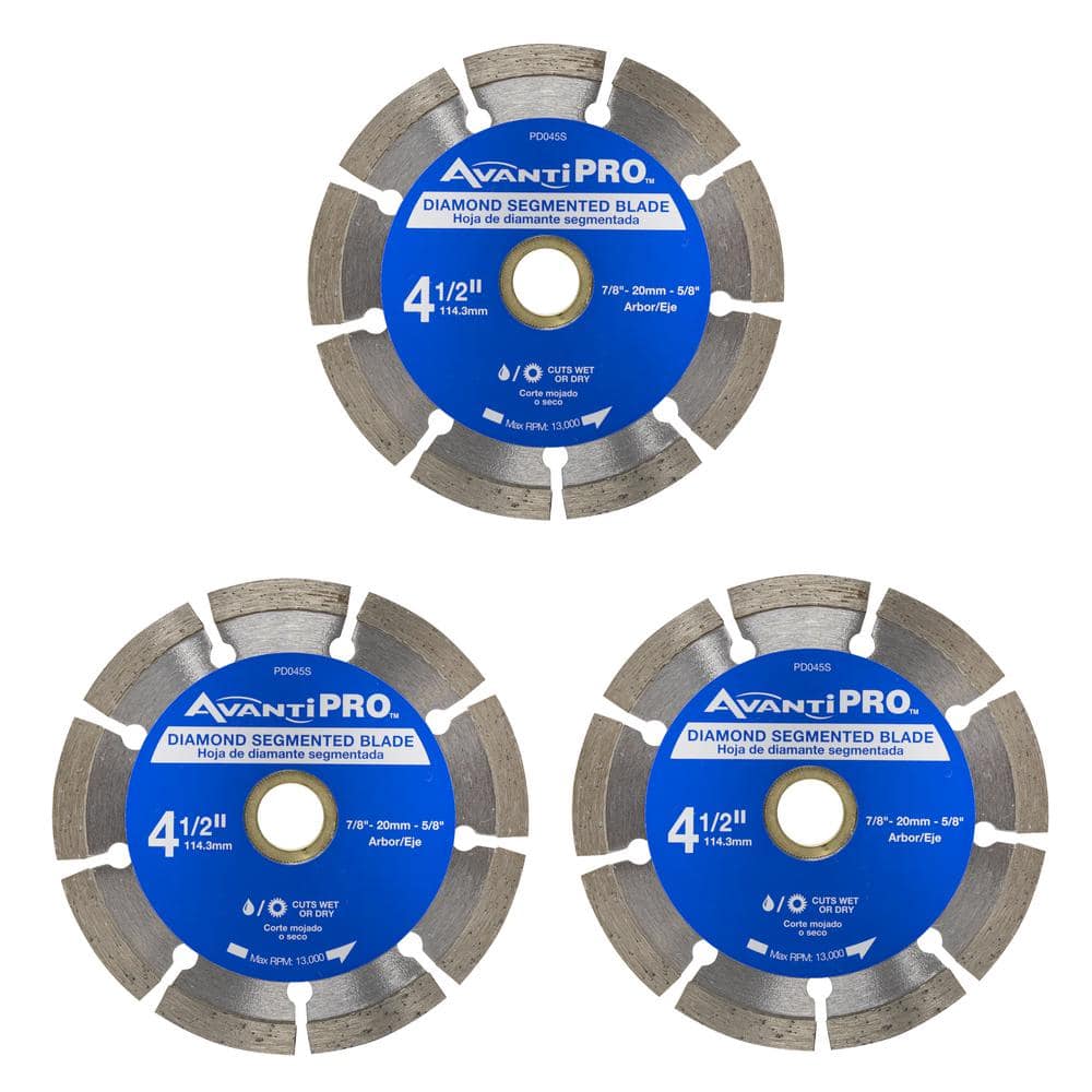 4.5 in. Segmented Diamond Blade (3-Pack)