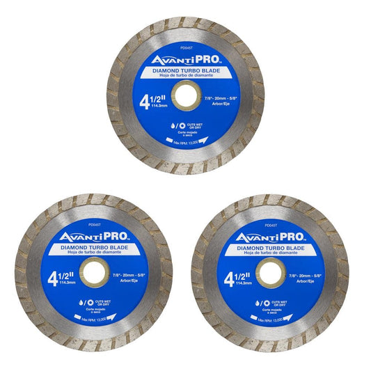 4.5 in. Turbo Diamond Blade (3-Pack)