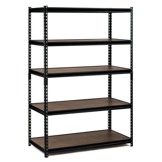 Wall Systems and Cabinets: Edsal Garage Shelving 48 in. W x 72 in. H x 24 in. D Steel Commercial Shelving Unit Black UR-245WGB