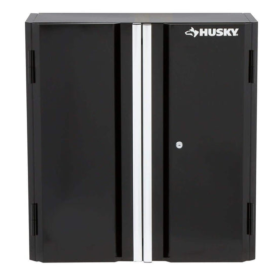 Ready-to-Assemble 24-Gauge Steel Wall Mounted Garage Cabinet in Black (28 in. W x 29.7 in. H x 12 in. D)