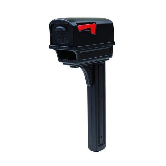 Architectural Mailboxes Gentry All-in-One  Large  Plastic  Mailbox and Post Combo  Black  GGC1B0000