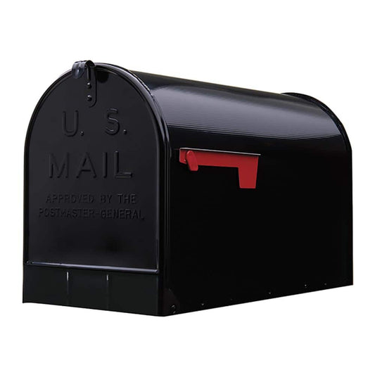 Architectural Mailboxes Stanley Extra Large  Steel  Post Mount Mailbox  Black  ST200BAM