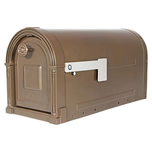 Architectural Mailboxes Garrison Large  Steel  Post Mount Mailbox  Venetian Bronze  GM160VB0