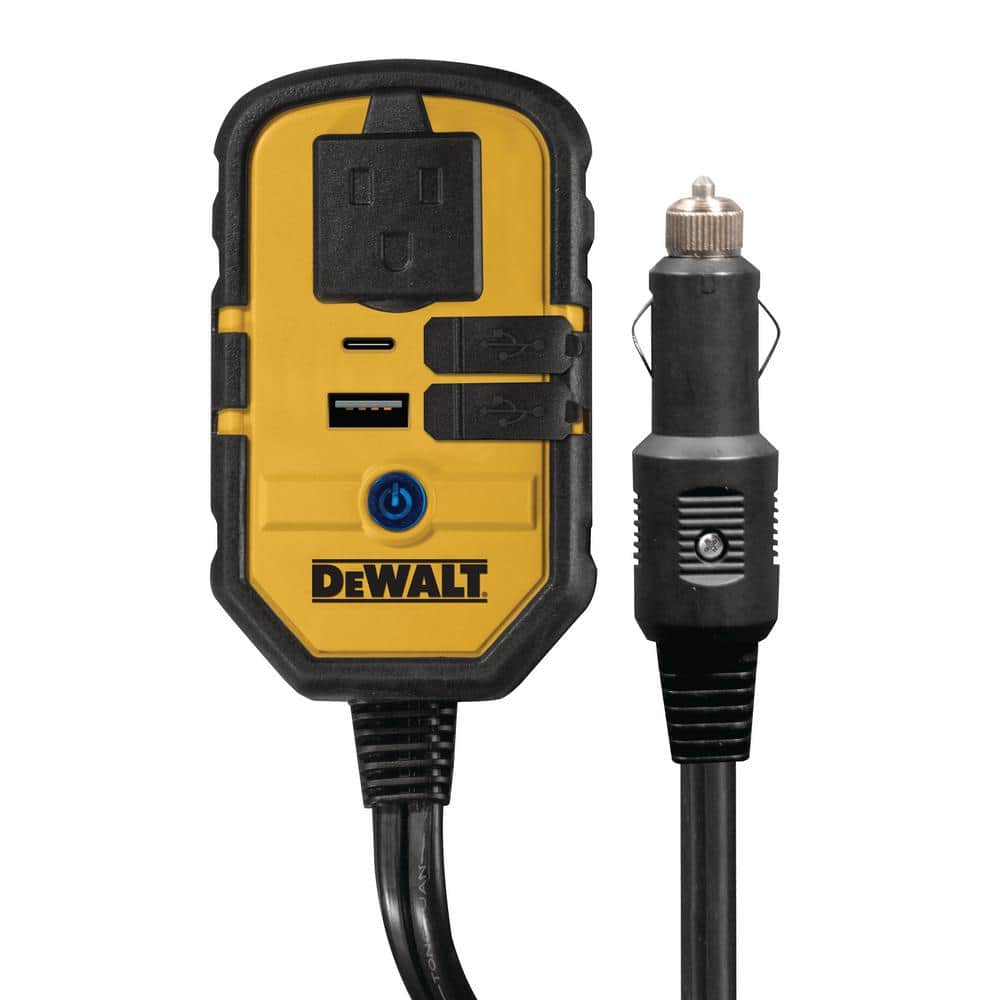 140-Watt Portable Car Power Inverter with Dual USB Ports