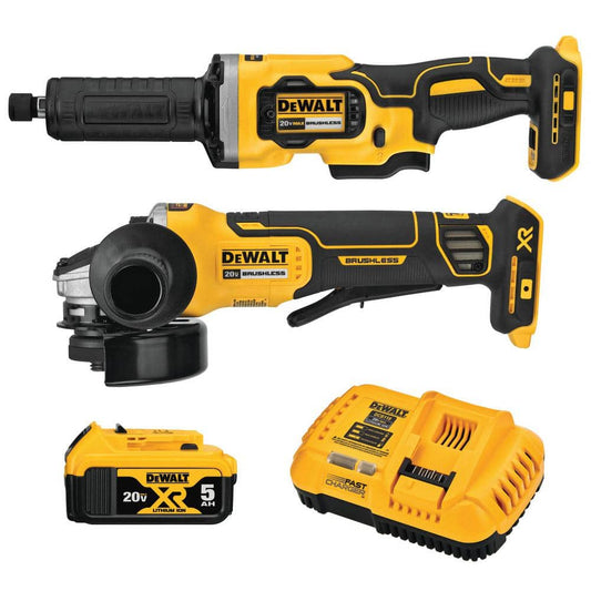 Dewalt-DCK203P1 20V MAX XR Brushless Cordless 2-Tool Grinder Kit