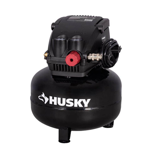 3 Gal. 120 PSI Portable Electric Oil-Free Light Duty Pancake Air Compressor with Fold Down Handle and 1-Quick Coupler
