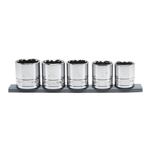 1/2 In. Drive Metric X-Large Socket Set (5-Piece)