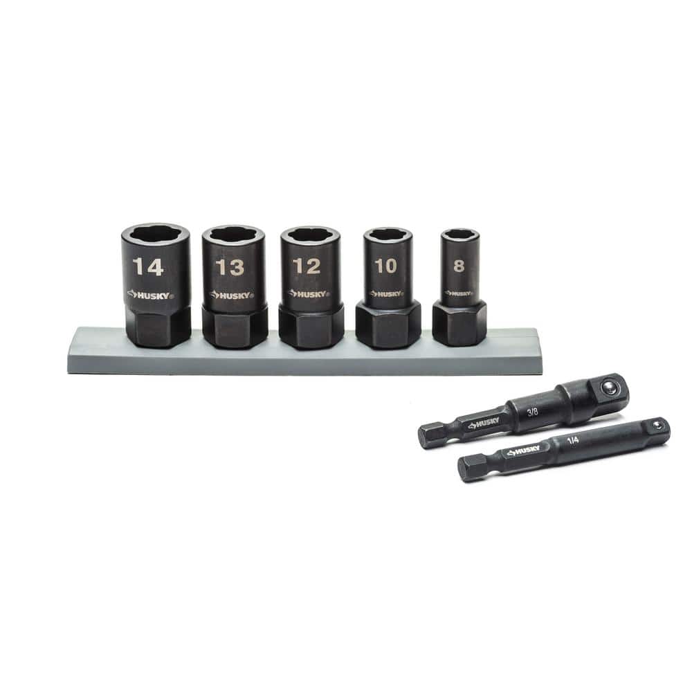 husky metric dual direction extraction socket set (7-piece)