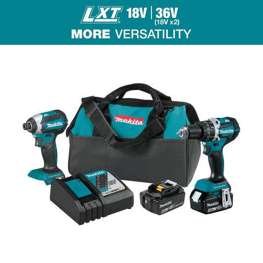 Makita Brushless 18V LXT Cordless 2 Piece Impact & Driver Drill Combo Kit XT269M