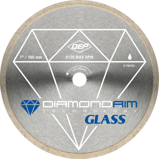 QEP 6-7007GL Continuous Rim Glass Tile Diamond Blade  7