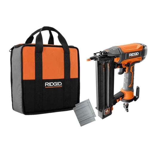 RIDGID 18-Gauge 2-1/8 in. Brad Nailer with CLEAN DRIVE Technology and Sample Nails