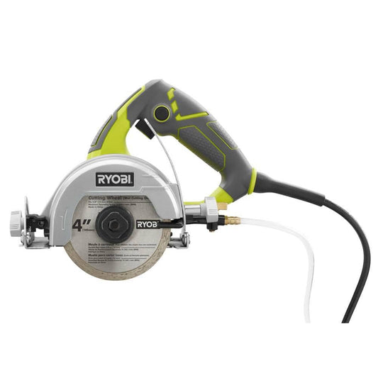 RYOBI 4 in. Wet Tile Saw with Diamond Blade